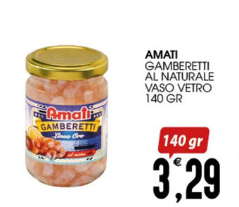 AMATI GAMBERETTI AL NATURALE VASO VETRO 140 GR