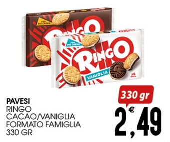 SpesAmica PAVESI RINGO CACAO/VANIGLIA FORMATO FAMIGLIA 330 GR offerta