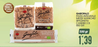 SpesAmica GAROFALO PASTA INTEGRALE MEZZE MANICHE/ SPAGHETTI/ CASERECCE 500 GR offerta