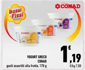 Conad YOGURT GRECO CONAD 170 g offerta