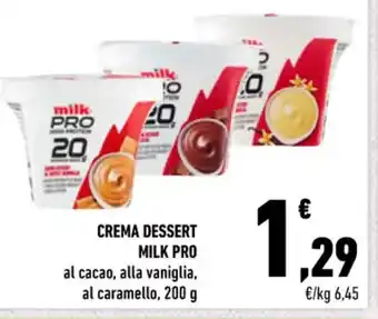 Conad CREMA DESSERT MILK PRO 200 g offerta