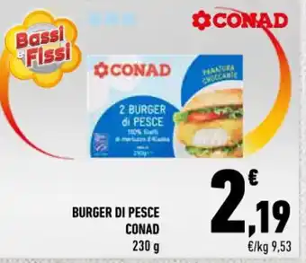 Conad BURGER DI PESCE CONAD 230 g offerta