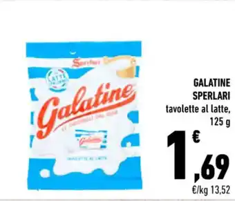 Conad GALATINE SPERLARI tavolette al latte, 125 g offerta