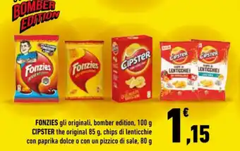 Conad FONZIES gli originali, bomber edition, 100 g offerta