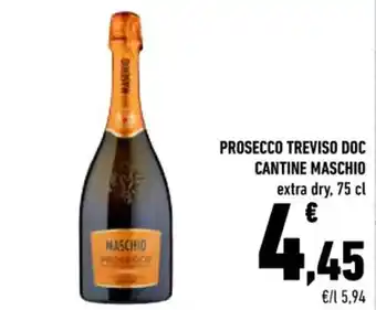 Conad PROSECCO TREVISO DOC CANTINE MASCHIO extra dry, 75 cl offerta
