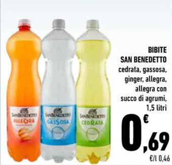 Conad BIBITE SAN BENEDETTO 1,5 litri offerta