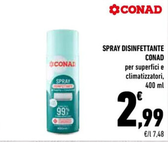 Conad SPRAY DISINFETTANTE CONAD 400 ml offerta