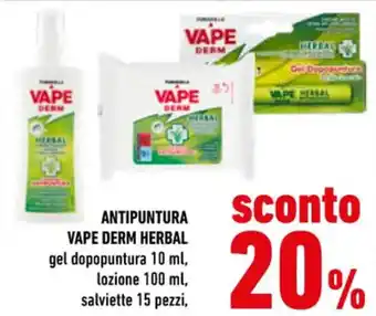 Conad ANTIPUNTURA VAPE DERM HERBAL gel dopopuntura 10 ml offerta