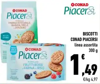 Conad BISCOTTI CONAD PIACERSI linea assortita 300 g offerta