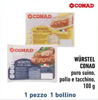Conad WÜRSTEL CONAD 100 g offerta