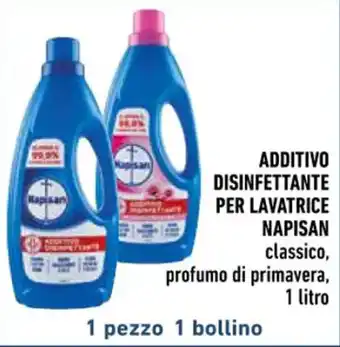 Conad ADDITIVO DISINFETTANTE PER LAVATRICE NAPISAN 1 litro offerta