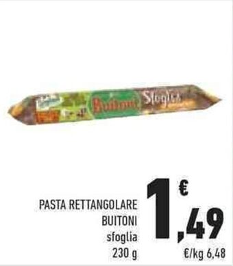 Conad PASTA RETTANGOLARE BUITONI sfoglia 230 g offerta