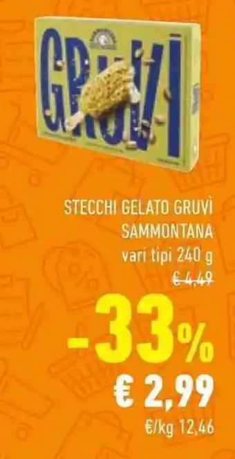 Conad STECCHI GELATO GRUVI SAMMONTANA vari tipi 240 g offerta