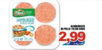 Sacoph Fileni Hamburger di Pollo 400g offerta