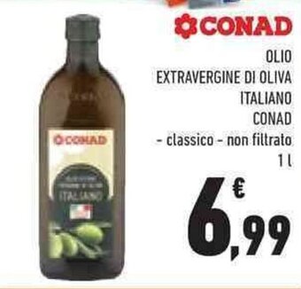 Conad OLIO EXTRAVERGINE DI OLIVA ITALIANO CONAD 1 l offerta