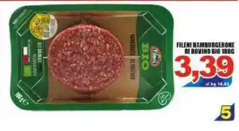 Fileni Hamburgerone di Bovino Bio 180g