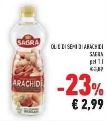 Conad OLIO DI SEMI DI ARACHIDI SAGRA pet 1 l offerta