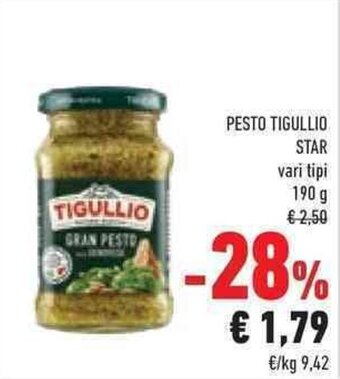 Conad PESTO TIGULLIO STAR vari tipi 190 g offerta
