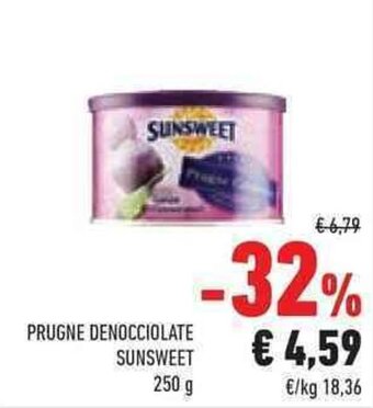 Conad PRUGNE DENOCCIOLATE SUNSWEET 250 g offerta