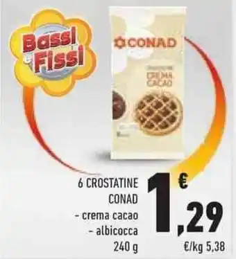 Conad 6 CROSTATINE CONAD 240 g offerta