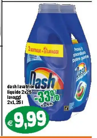 Il Castoro Supermercati dash lavatrice liquido 2x25 ASS lavaggi 2x1,25l offerta