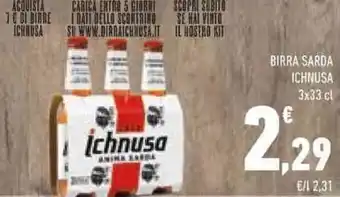 Conad BIRRA SARDA ICHNUSA 3x33 cl offerta