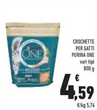 Conad CROCHETTE PER GATTI PURINA ONE vari tipi 800 g offerta