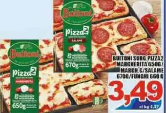Sacoph Buitoni Surg. Pizza 2 Margherita 650g/March.C/Salame 670g/Funghi 660g offerta