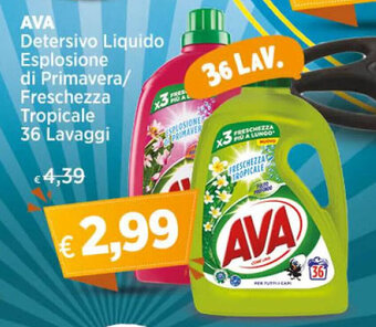 Crai AVA Detersivo Liquido Esplosione di Primavera/ Freschezza Tropicale 36 Lavaggi offerta