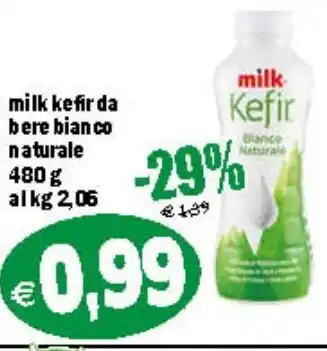 Il Castoro Supermercati milk kefir da bere bianco naturale 480 g offerta