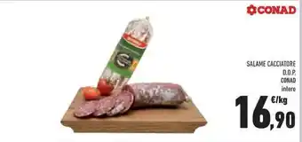 Conad SALAME CACCIATORE D.O.P. CONAD intero offerta