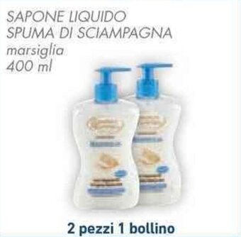 Conad SAPONE LIQUIDO SPUMA DI SCIAMPAGNA marsiglia 400 ml offerta
