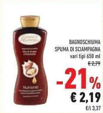 Conad BAGNOSCHIUMA SPUMA DI SCIAMPAGNA vari tipi 650 ml offerta
