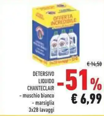 Conad DETERSIVO LIQUIDO CHANTECLAIR 3x28 lavaggi offerta