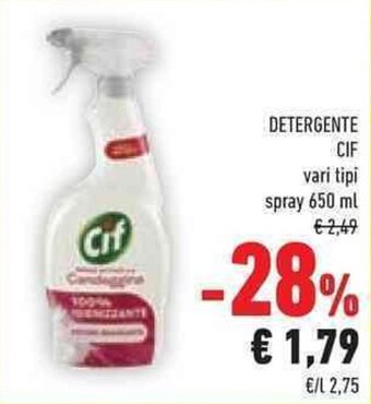 Conad DETERGENTE CIF vari tipi spray 650 ml offerta