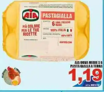 Sacoph Aia Uova Medie x 6 Pasta Gialla A Terra offerta