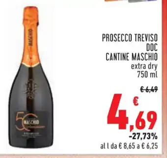 PROSECCO TREVISO DOC CANTINE MASCHIO extra dry 750ml