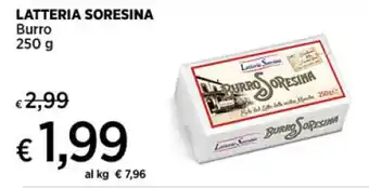 Crai LATTERIA SORESINA Burro 250 g offerta