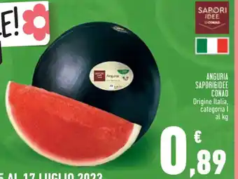 Conad ANGURIA SAPORIGIDEE CONAD Origine Italia, categoria I al kg offerta