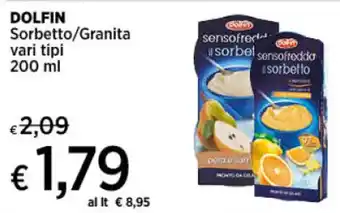 DOLFIN Sorbetto/Granita vari tipi 200 ml