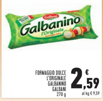 Conad FORMAGGIO DOLCE L'ORIGINALE GALBANINO GALBANI 270 g offerta