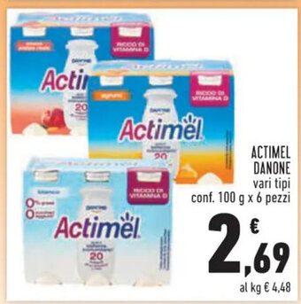 ACTIMEL DANONE vari tipi conf. 100 g x 6 pezzi
