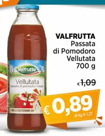 Crai VALFRUTTA Passata di Pomodoro Vellutata 700 g offerta