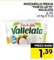 Pam Vallelata mozzarella fresca fior di latte offerta