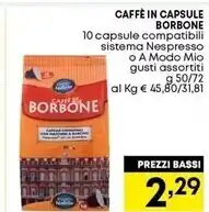 Pam Caffe borbone capsule offerta