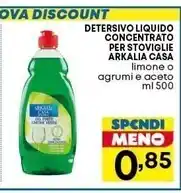 Pam Arkalia casa detersivo liquido concentrato per stoviglie offerta