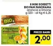 Pam Pam & panorama 8 mini sorbetti bio offerta