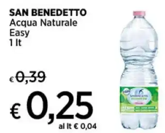 Crai SAN BENEDETTO Acqua Naturale Easy 1 Lt offerta