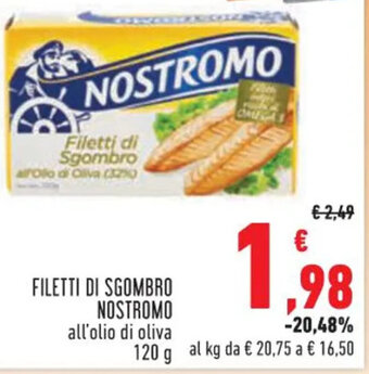 Conad FILETTI DI SGOMBRO NOSTROMO all'olio di oliva 120g offerta