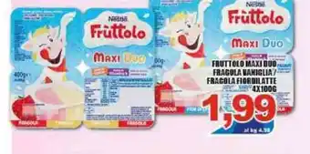 Sacoph Nestle Frùttolo Duo Fragola Vaniglia/Fragola Vaniglia/Fragola Fiordilatte 4x100g offerta